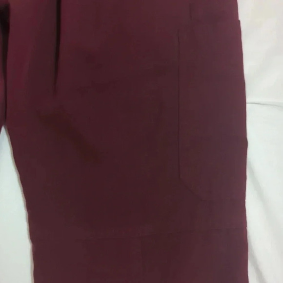 FIGS Kade Cargo Scrub Pants, Color Burgundy Size S/P (ALTERED/HEMMED) - Picture 12 of 16